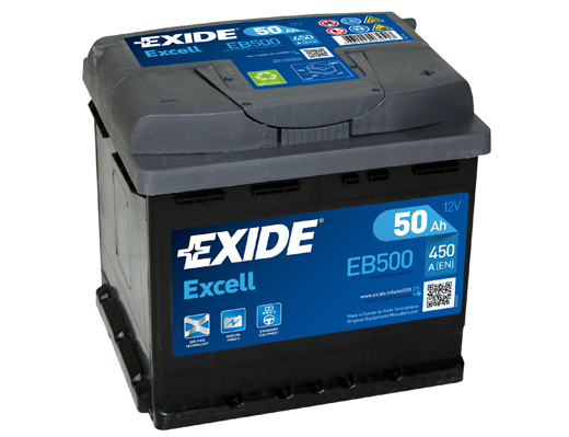 Autobaterie EXIDE Excell 50Ah, 12V, EB500 (EB500)